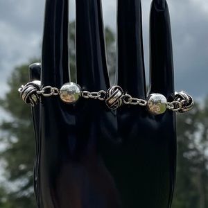 Sterling silver bead design bracelet